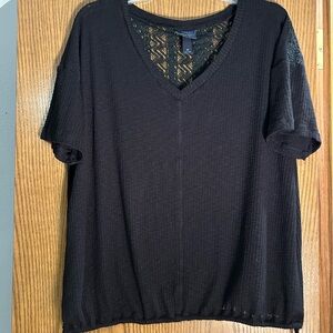 Daytrip Black Boxy Short Sleeve Blouse